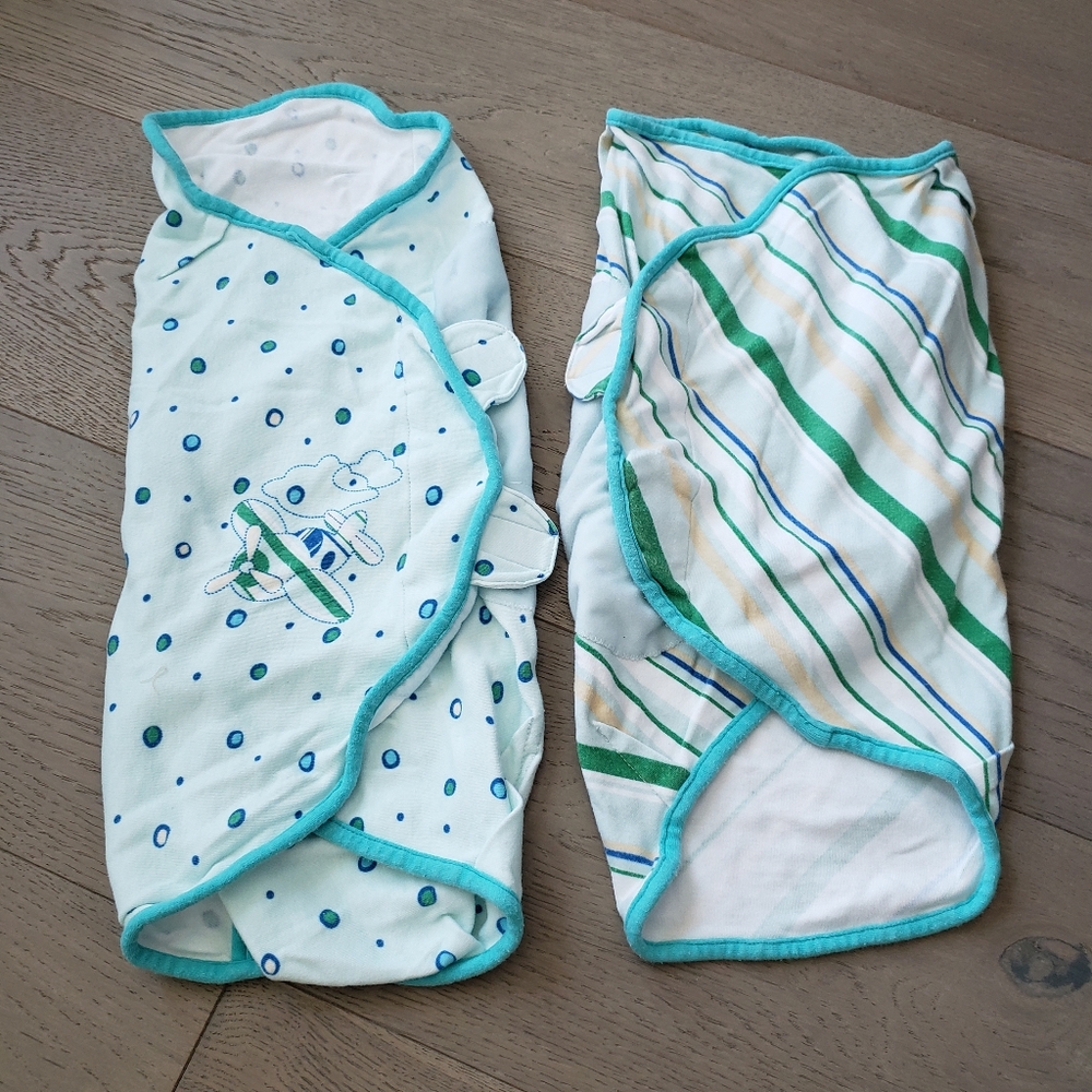 The First Years Swaddle Wrap Bundle + Infant Caps - Picture 2 of 11